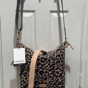 Consuela Blue Jag Hobo Style Purse